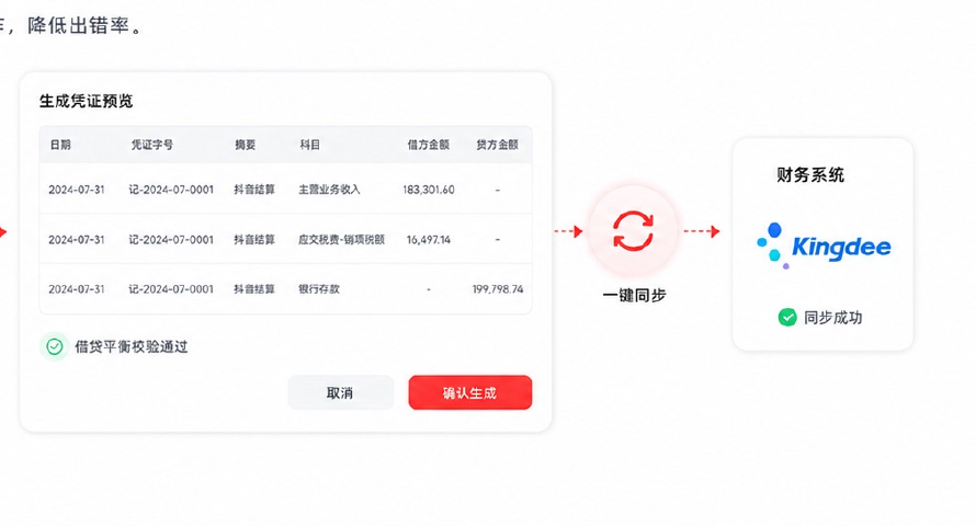 YinHuLu 凭证生成与金蝶财务系统同步界面